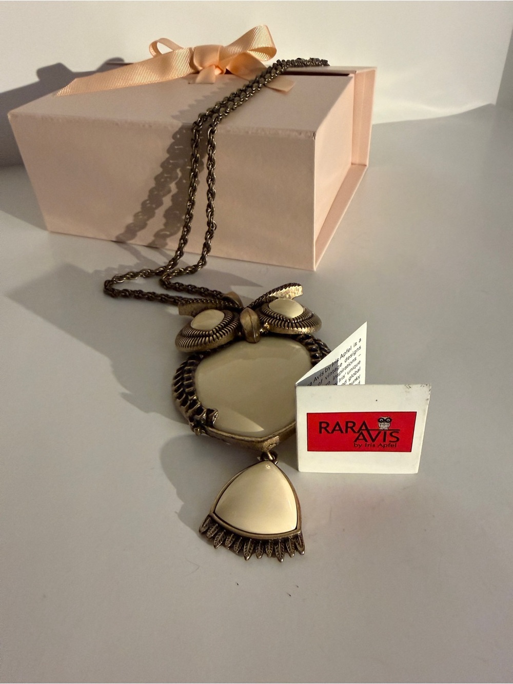 Rara Avis by Iris Apfel Ivory Owl Pendant Necklace - Women's Jewelry - Picture 3 of 6